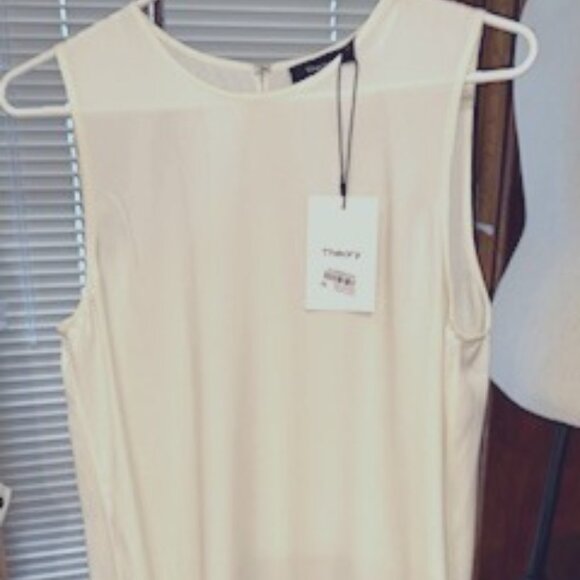 THEORY Bringam Stretch-Silk Top SIZE M - Picture 1 of 5